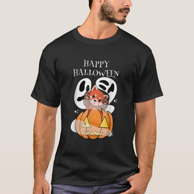 T-shirt Halloween Kawaii Red Panda (Devant)