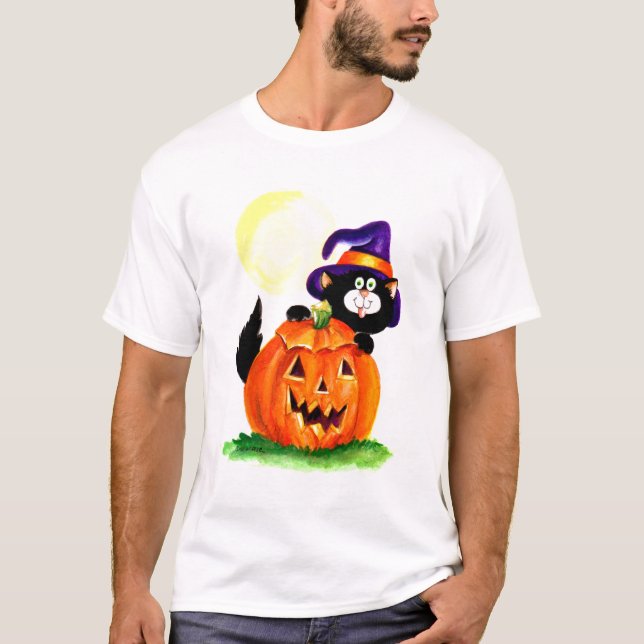 T-shirt Halloween Kitty (Devant)