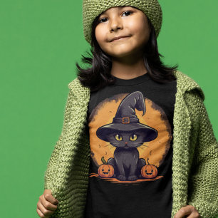 T-Shirt Halloween Kitty Chat dans le Casquette de l'Assist
