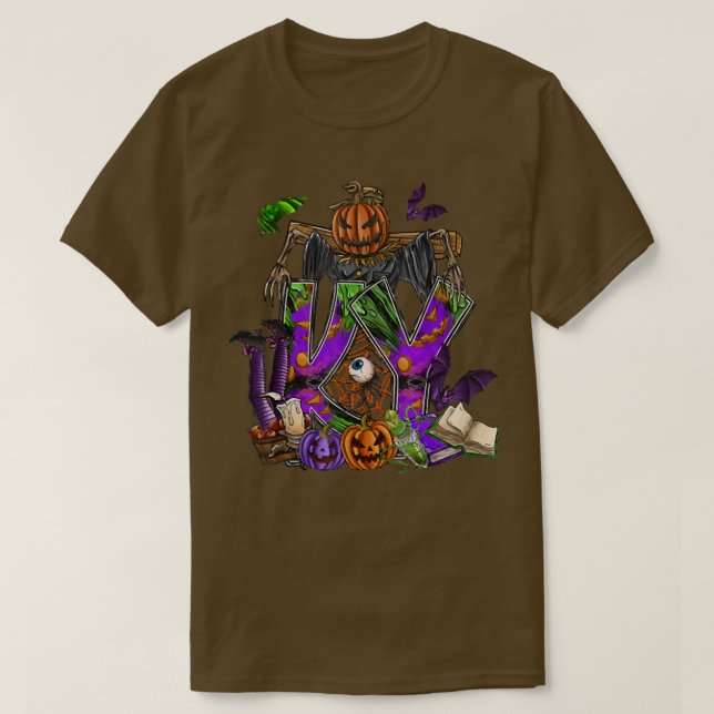 T-shirt Halloween KY, Citrouille effrayant Scarecrow, Sall (Design devant)