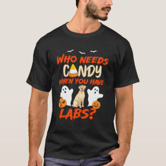 T-shirt Halloween Lab Papa Labrador Amoureux des chiens Re