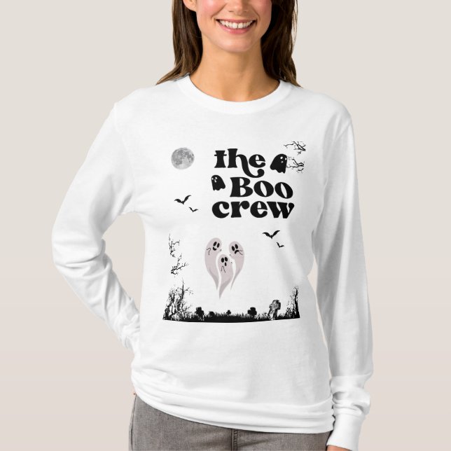 T-shirt Halloween Le Boo Crew Ghosts (Devant)