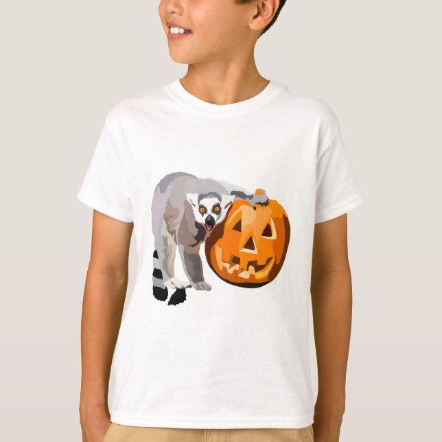T-shirt Halloween Lemur Ringtail Lemur (Devant)