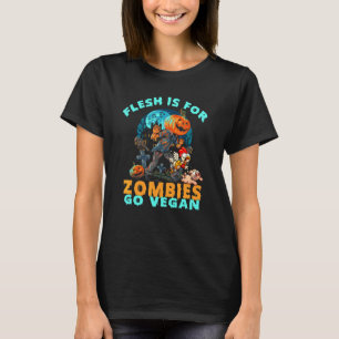 T-shirt Halloween Les Végétaliens La Chair Est Pour Les Zo