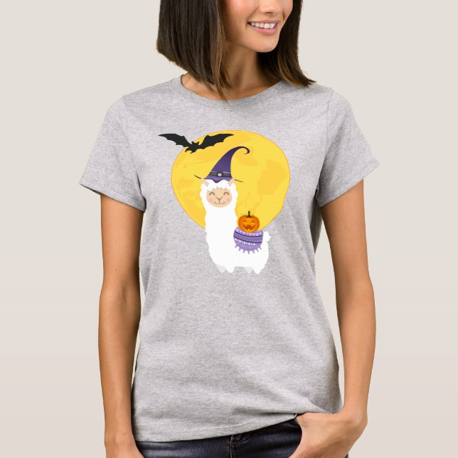 T-shirt Halloween Llama (Devant)