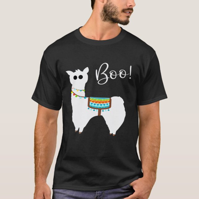 T-shirt Halloween Llama Llama boo tee (Devant)