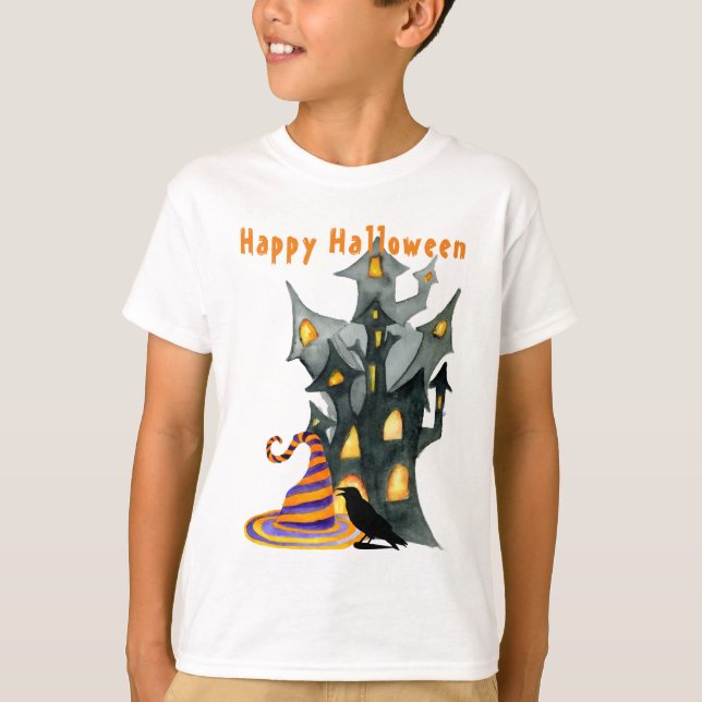 T-shirt Halloween Maison & Casquette (Devant)
