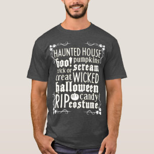T-shirt Halloween Maison hantée drôle effrayant fantôme Gr