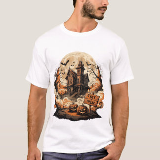 🏚️ T-Shirt Halloween Maison Hantée – Vintage ÉpoU