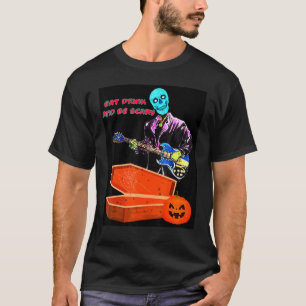 T-shirt Halloween Mangez Boire Et Soyez Effrayant