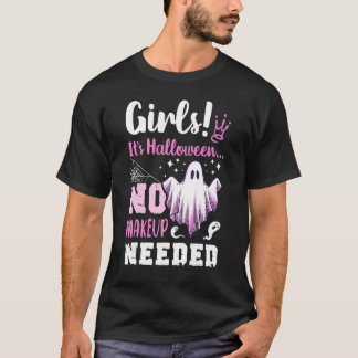 T-shirt Halloween maquillage plaisanter filles rose