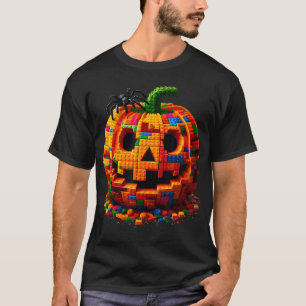 T-shirt Halloween Master Builder Citrouille Kids Building