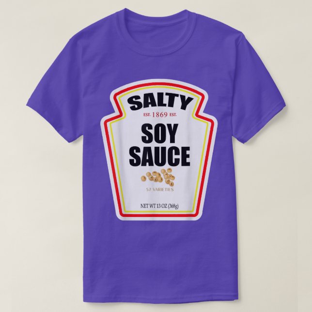 T-shirt Halloween Matching Costume Salty Soy Sauce Bottle  (Design devant)