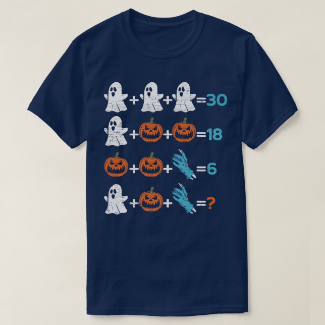 T-shirt Halloween Math Teacher Premium (Design devant)