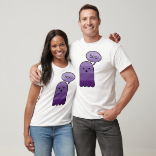 T-shirt Halloween Mauve Purple Boo Ghost