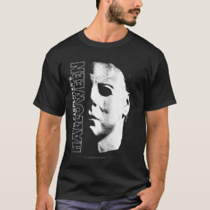 T-shirt Halloween Michael Myers Grand Visage Raglan Baseba