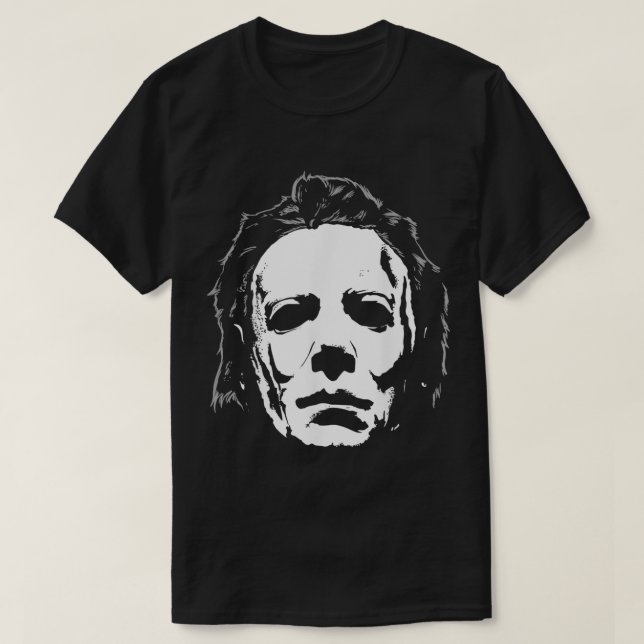 T-shirt Halloween Michael Myers Mask Big Face  (Design devant)