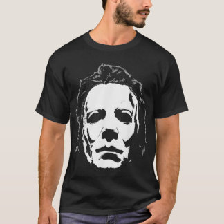 T-shirt Halloween Michael Myers Mask Big Face 