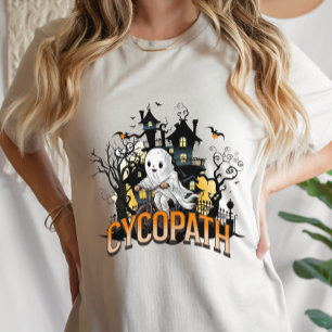 T-shirt Halloween mignon cycle fantôme Cycopath drôle