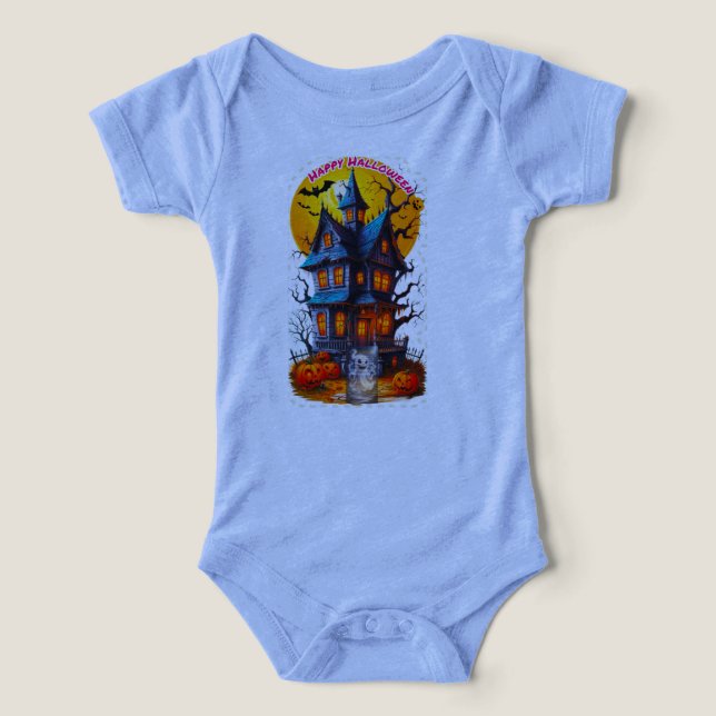T-shirt Halloween mignon et effrayant pour bébé 🎃 (Design Recto)