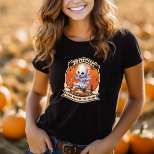 T-shirt Halloween mignon fantôme jouant Chess Checkmate