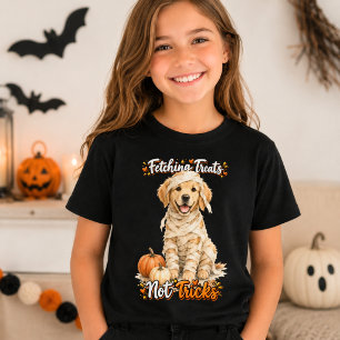 T-shirt Halloween Mignon Retriever Doré Momie Tours
