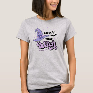 T-shirt Halloween mignon sorcière à 100%