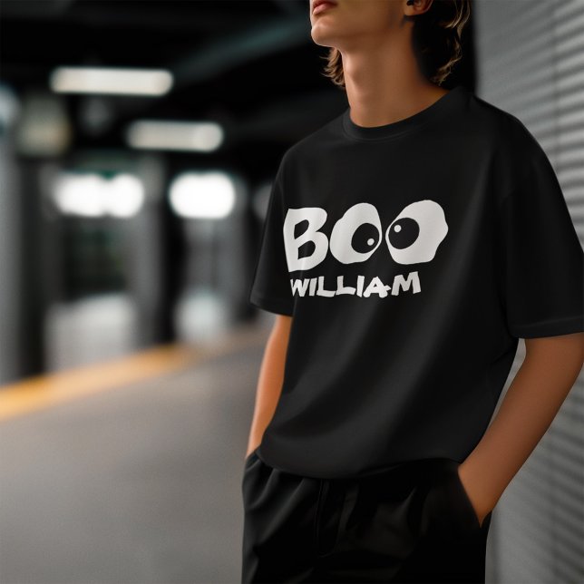 T-shirt Halloween mignon Whimsical Ghost Boo yeux (Custom Boo eyes whimsical halloween t shirt.)
