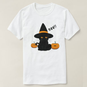T-shirt Halloween mignonette Cartoon amis, Chat bébé noir
