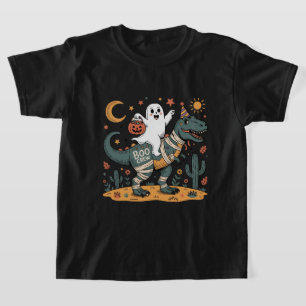 T-shirt Halloween mignonne, Fantôme sur maman T-Rex avec C