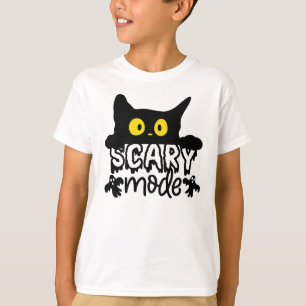 T-shirt Halloween Mode d'effroi Chat effrayé