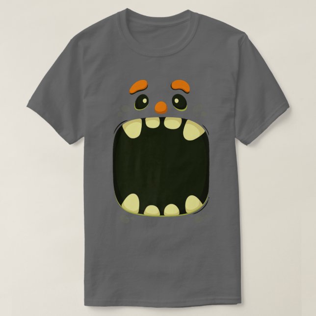 T-shirt Halloween Monster Face Costume Tee 159 (Design devant)