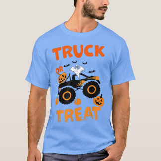 T-shirt Halloween Monster Truck Crash Citrouille chauves-s