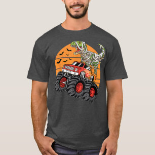 T-shirt Halloween Monster Truck Crash Dinosaure T re