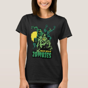 T-shirt Halloween Monster Zombie Chilling avec mes Zombies