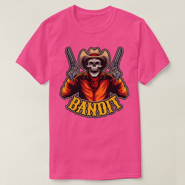 T-shirt Halloween Motif Dead Cowboy Avec Le Crâne (Design devant)