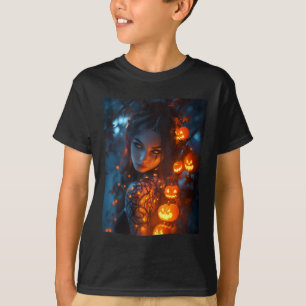 T-shirt Halloween Mystical Enchanter sorcière brillant Pum