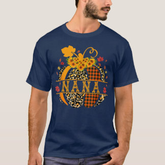 T-shirt Halloween Nana Leopard Citrouille Tournesol grand-