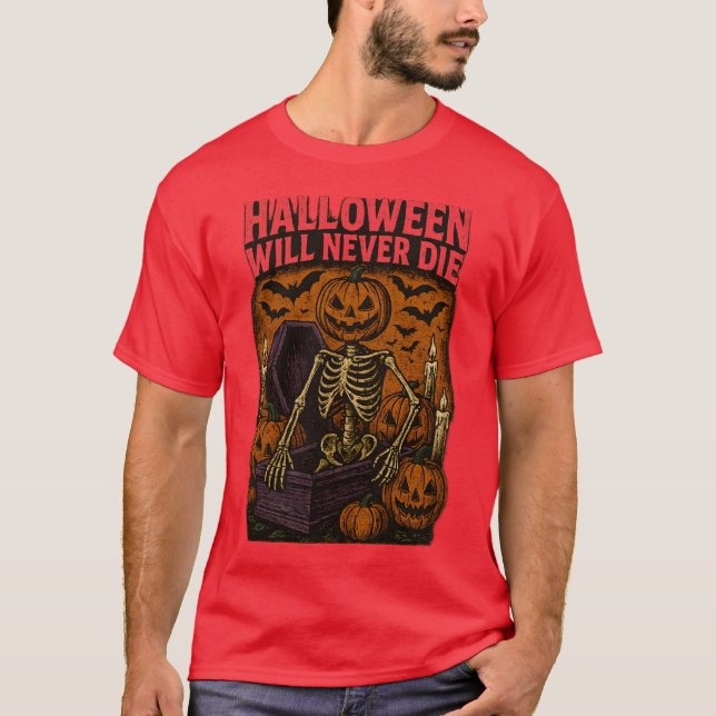 T-SHIRT HALLOWEEN NE MEURTRA JAMAIS (Devant)