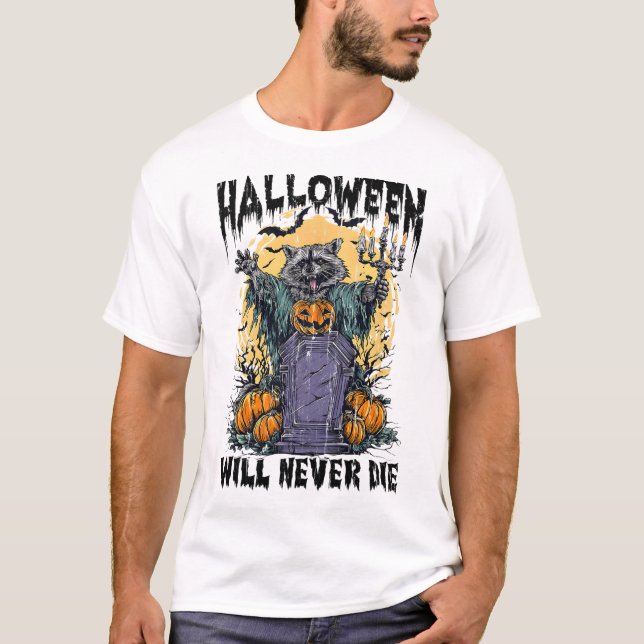 T-shirt Halloween ne mourra jamais (Devant)