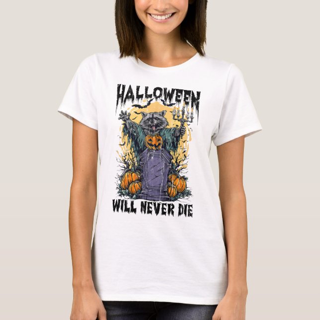 T-shirt Halloween ne mourra jamais (Devant)