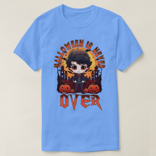 T-shirt Halloween n'est jamais fini Chibi Vampire Boy (Design devant)