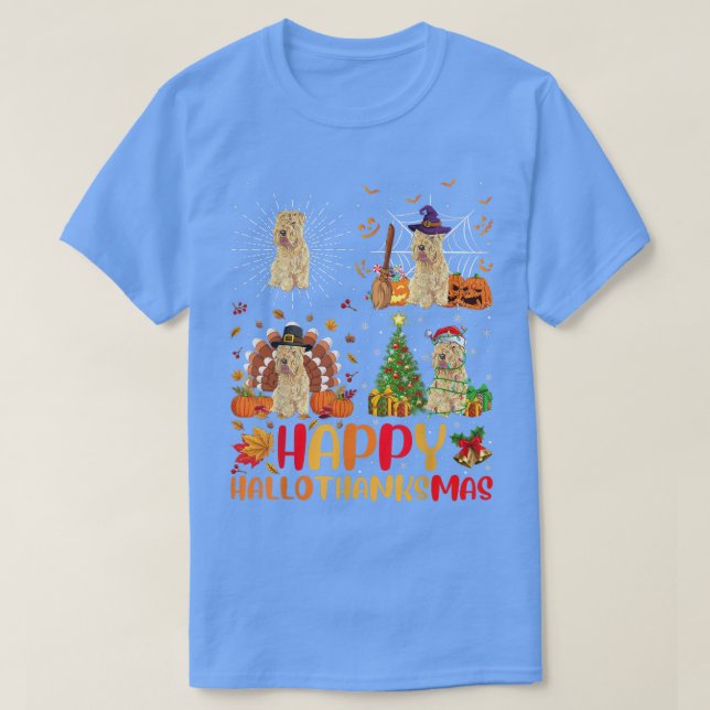 T-shirt Halloween Noël drôle Wheaten Terrier Dog Hall (Design devant)