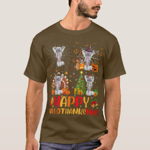 T-shirt Halloween Noël Funny Chinese Crested Dog Hall