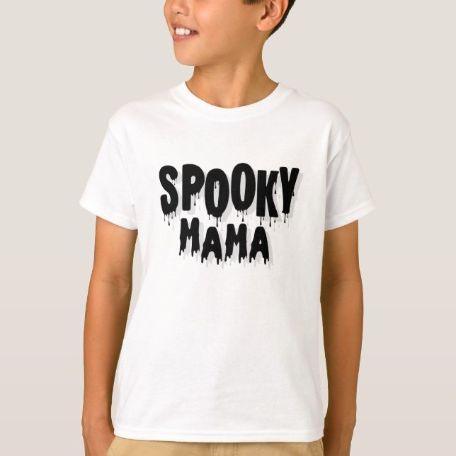 T-shirt Halloween noir et blanc (Devant)