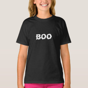 T-shirt Halloween noir et blanc Éffrayant Boo