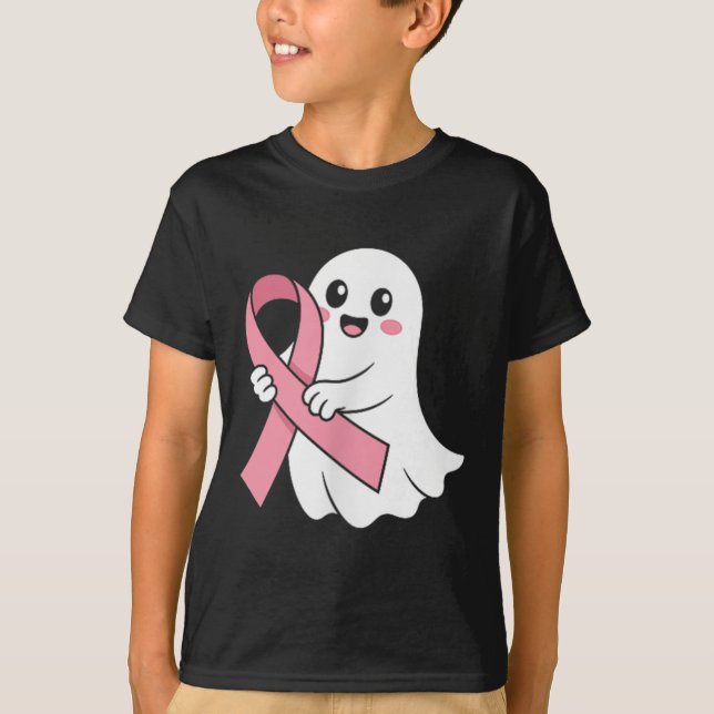 T-shirt Halloween Octobre Conscience du cancer du sein Cou (Devant)
