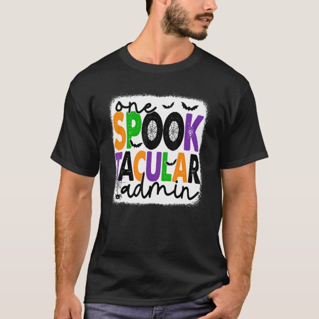 T-shirt Halloween One Spook Tacular Admin Squad Administra (Devant)