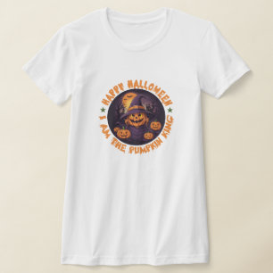 T-shirt Halloween orange de l'équipage Boo