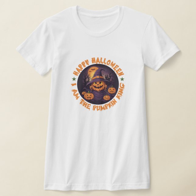 T-shirt Halloween orange de l'équipage Boo (Poser)